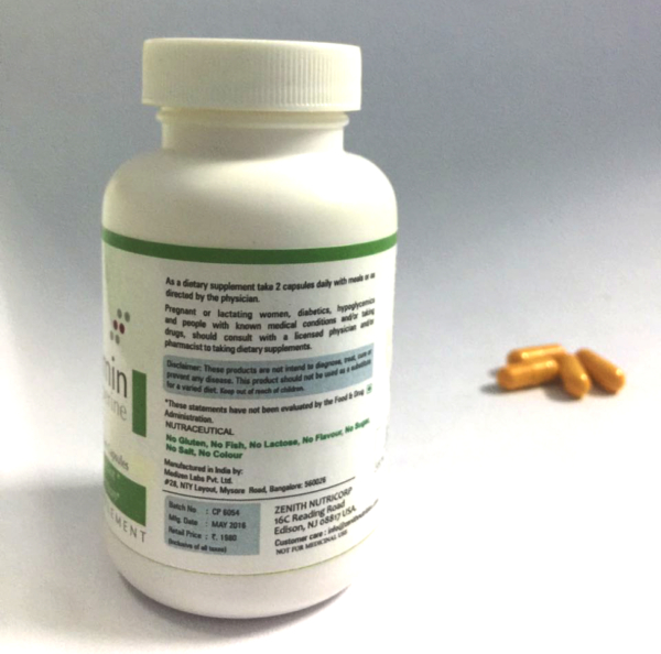 Zenith Nutrition Curcumin with Piperine Vegeterian Supplement