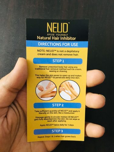 How to remove unwanted hair: NEUD Hair Inhibitor | GirlXplorer