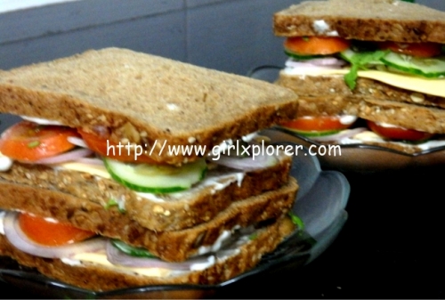 Healthy Veggie Home Made Sandwich