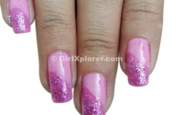 DIY: Charming Pink Glitter Nails For A Chic Look