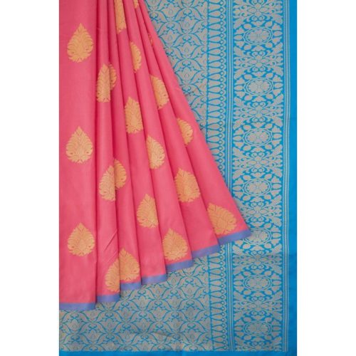 Pink Banarasi Katan Silk Saree